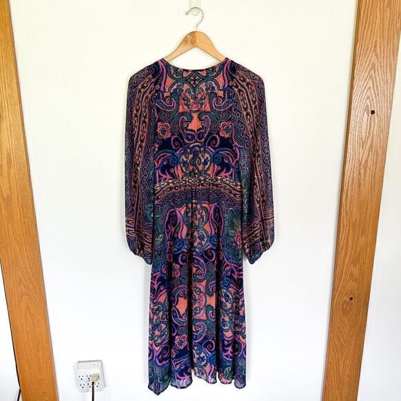 Anthropologie By Anthropologie Sydney Multi Color Midi Dress - Picture 4 of 16